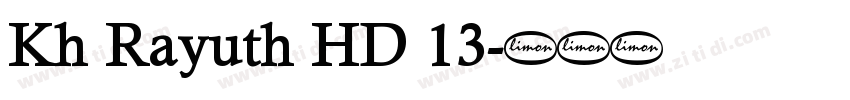 Kh Rayuth HD 13字体转换
